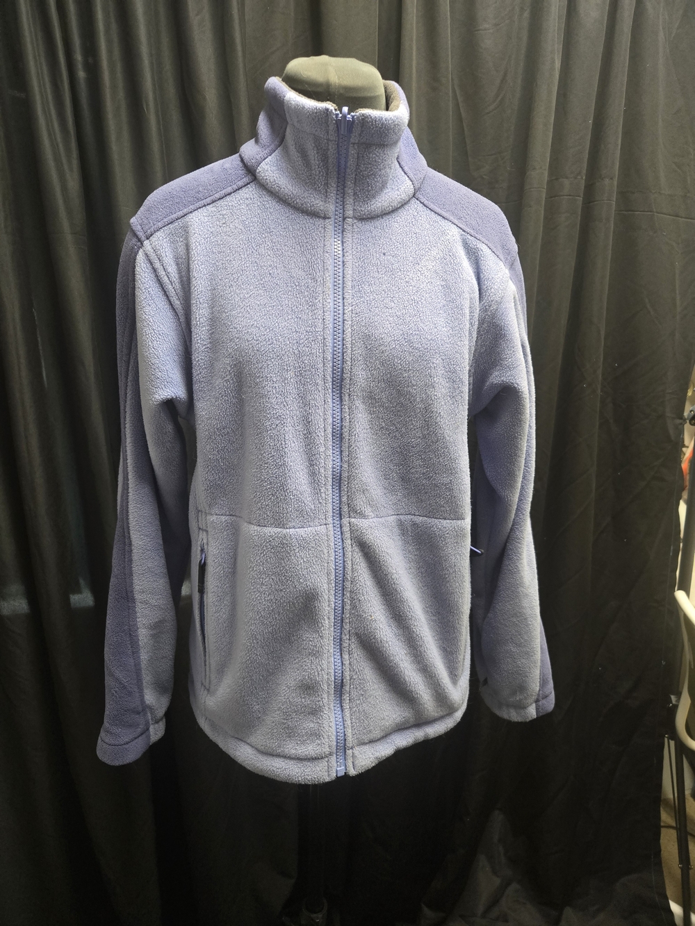 Columbia Light Blue Full-Zip Fleece Utility Jacket